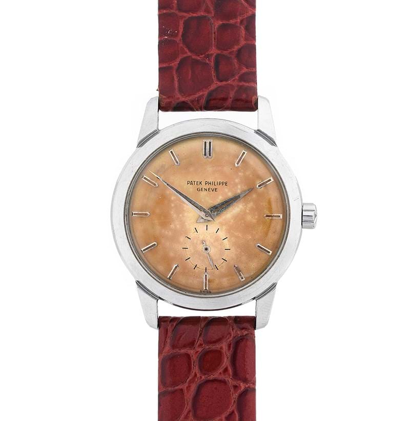 A Very Rare Stainless Steel Automatic Wristwatch, signed Patek Philippe, Geneve, model: Calatrava, ref: 2585, circa 1956