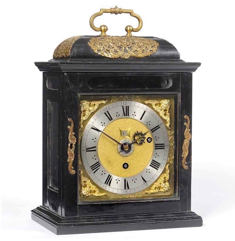 A James II Ebony Veneered Table Timepiece, Signed Johannes Knibb, Oxon, c1685