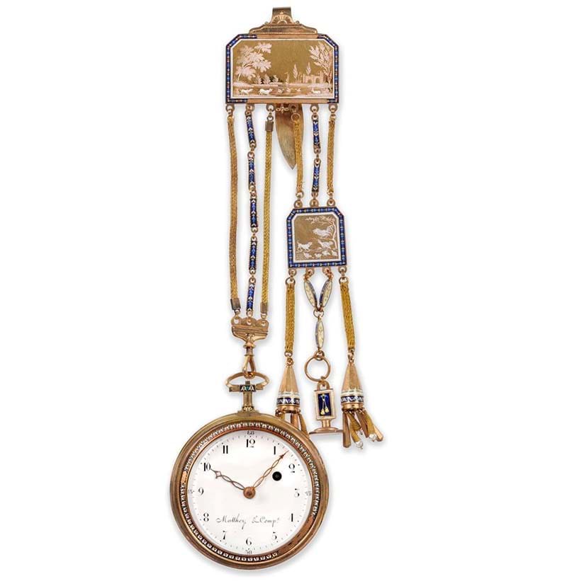 A Gold, Enamel and Diamond Set Pocket Watch, signed Matthey & Compe, c1783