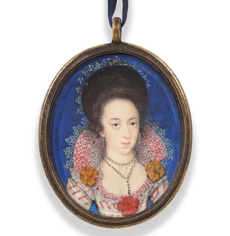 Property of a Lady English School (circa 1610): Miniature Portrait of a Lady