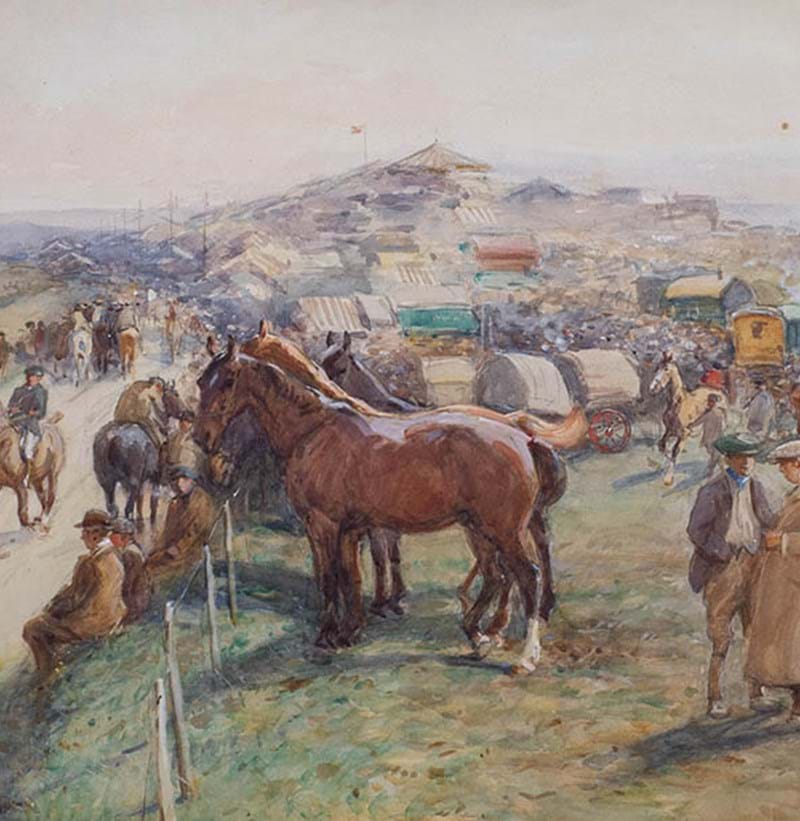 John Atkinson (1863-1924) Horse Fair, possibly Appleby