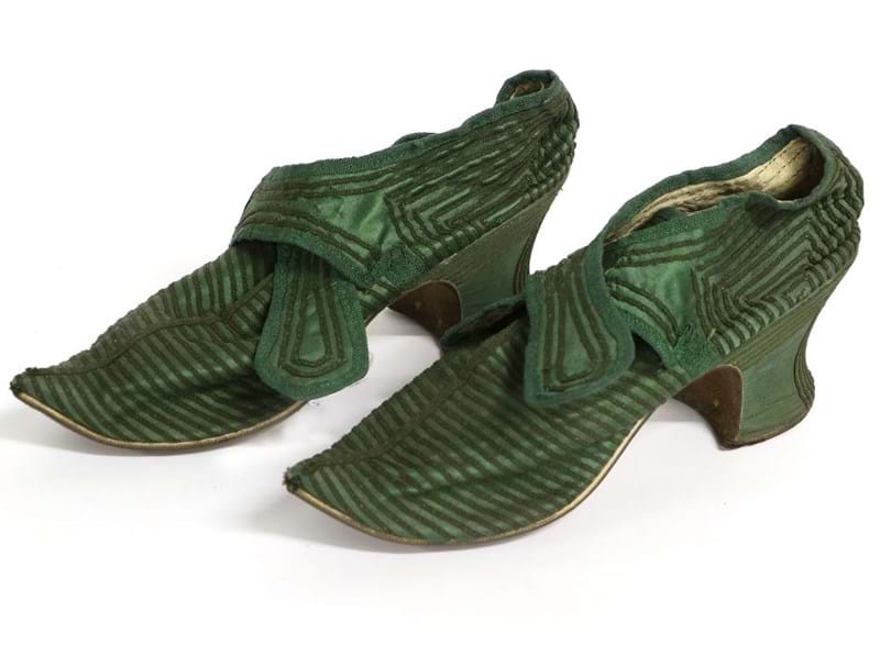 Rare 18th Century Silk Shoes lead Costumes, Accessories & Textiles Sale