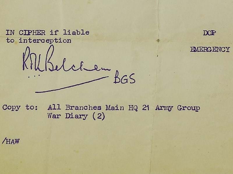 A Rare Second World War Mimeographed Field Order