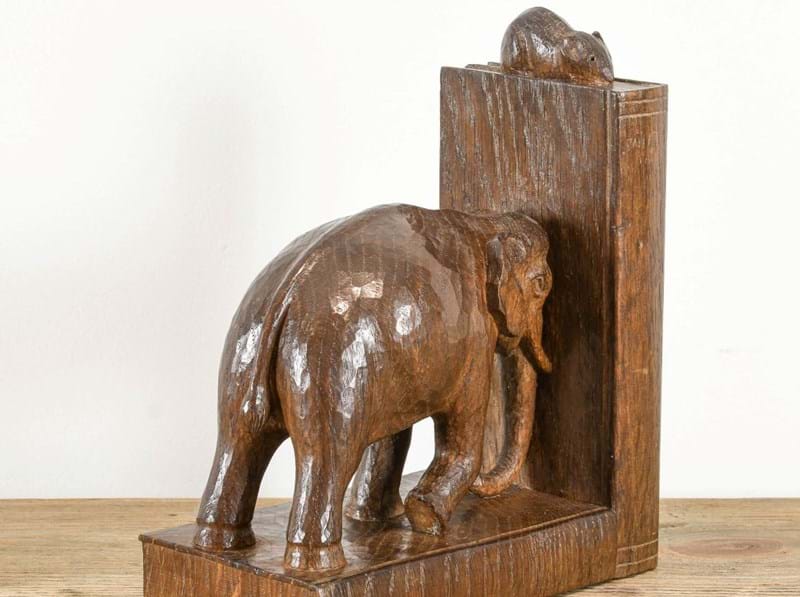 Single Mouseman Bookend Sells for £7,000